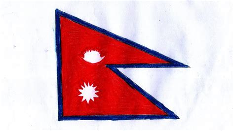 How To Draw Nepal National Flag | Flag of Nepal Drawing | Flag Drawing ...