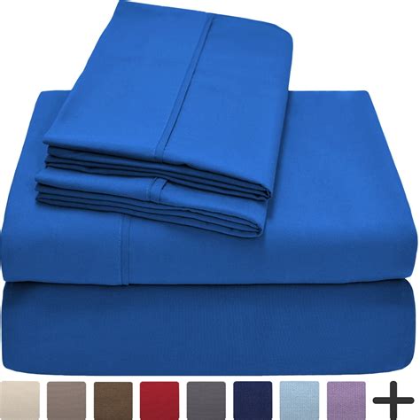 Premium 1800 Ultra-Soft Microfiber Sheet Set Twin Extra Long - Double Brushed - Hypoallergenic ...