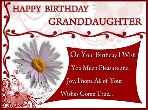 Happy Birthday Granddaughter - Birthday Wishes, Happy Birthday Pictures