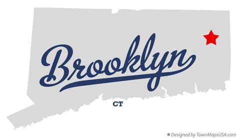 Map of Brooklyn, CT, Connecticut