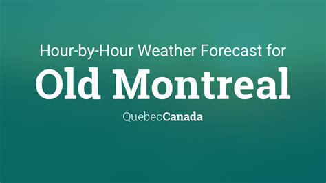 Hourly forecast for Old Montreal, Quebec, Canada
