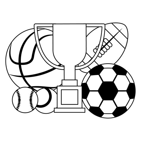 Fitness and sport equipment in black and white 2703045 Vector Art at ...