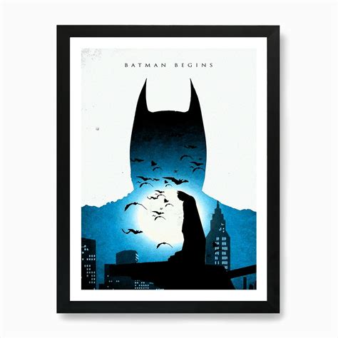 Batman Trilogy Poster Batman Begins Art Print by KunStudio - Fy