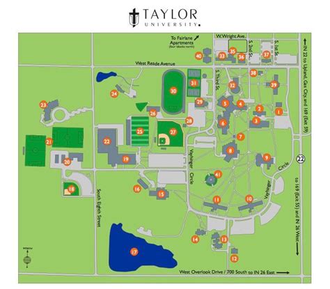 Taylor University Campus Map - Cultural Map