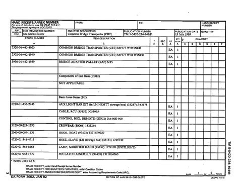 Hand Receipt Form Fillable - Printable Forms Free Online