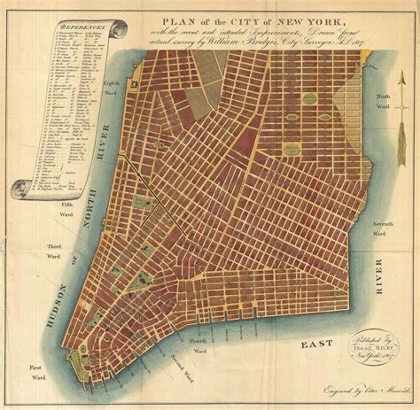 New York carte de 1800 la Carte de la Ville de New York 1800 (New York ...