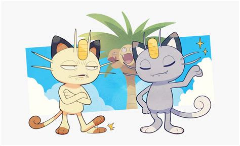 Meowth And Alolan Meowth, HD Png Download - kindpng