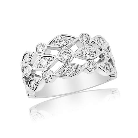 Diamond 18ct white gold ring - Clement White