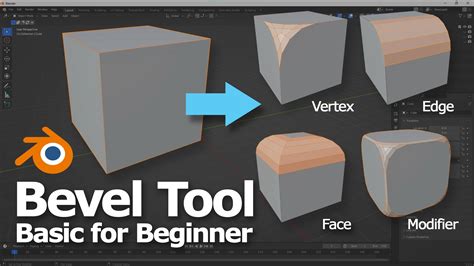 How to make Chamfer using Blender Bevel Tool and Modifier