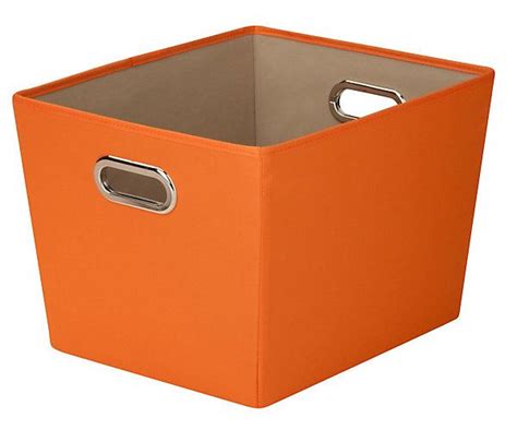 Medium Storage Bin, Orange | Decorative storage bins, Decorative ...