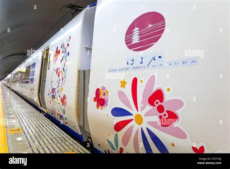 Osaka, Japan - March 28 2023: Hello Kitty Haruka Express operated by JR ...