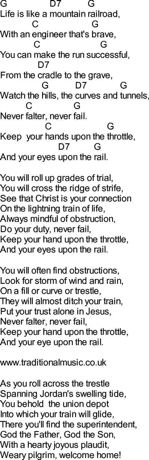 Bluegrass songs with chords - Life Is Like A Mountain Railroad