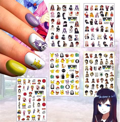 Anime Water Nail Stickers for Your Nail Art Designs N21 | Etsy