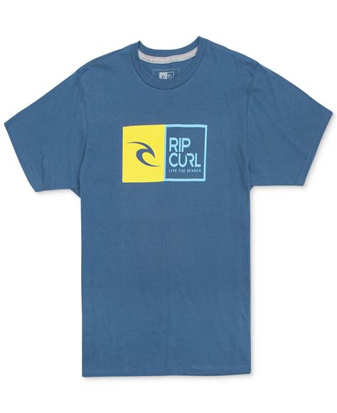 Lyst - Rip Curl Logo Graphic T-shirt in Blue for Men