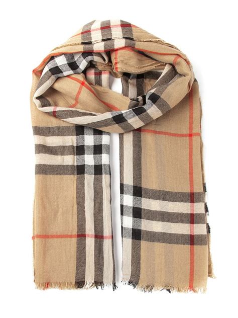 Burberry 'Haymarket Check' Scarf in Beige (camel) | Lyst