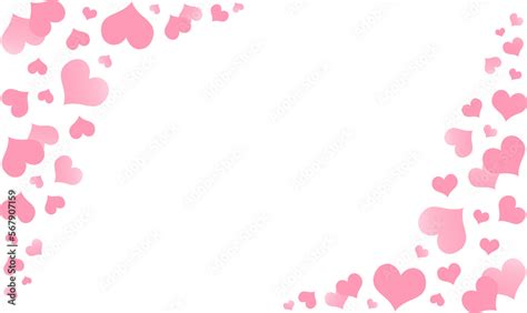 Pink hearts frame, png transparent overlay Valentines day banner design ...