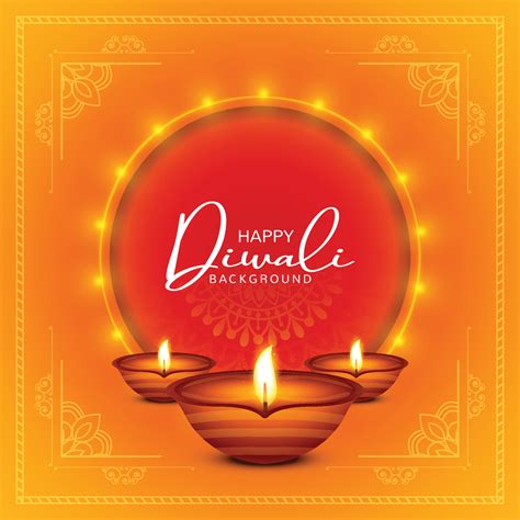 Happy diwali diya lamps holiday card celebration poster background 11847084 Vector Art at Vecteezy