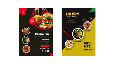 A creative food banner/flyer/menu card design for your Restaurant | Upwork