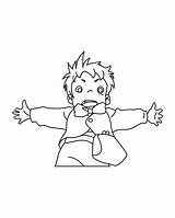 Studio Ghibli Character Coloring Page sketch template