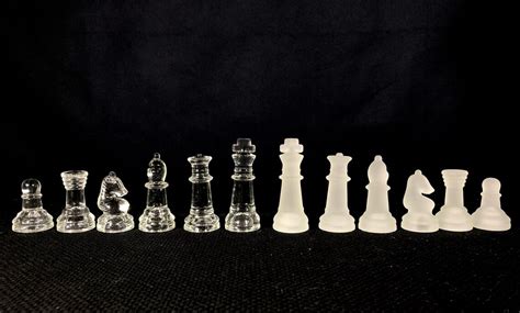 Glass Chess Set Glass Chess Chess Board Glass Chess Board | Etsy