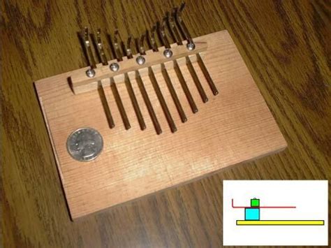 A kalimba using bobby-pins as twangers