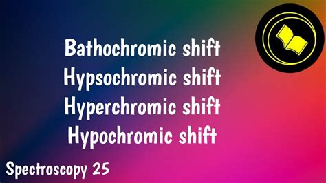 Bathochromic shift | Hypsochromic shift | Hyperchromic shift ...