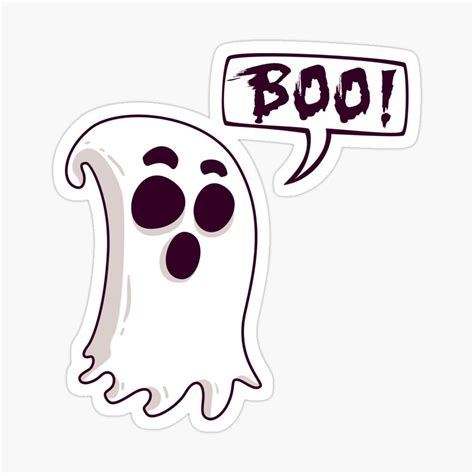 Spooky Ghost Boo - Funny Gift - Halloween Costume Scary Sticker | Scary ...