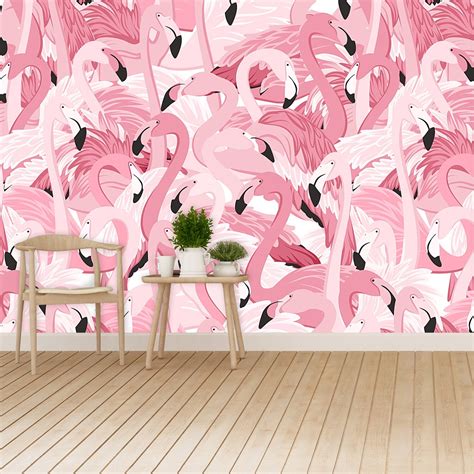 Pink Flamingo Wallpaper - Etsy