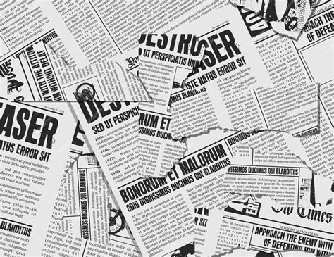 Premium Vector | Collage of vintage newspaper background with torn paper style