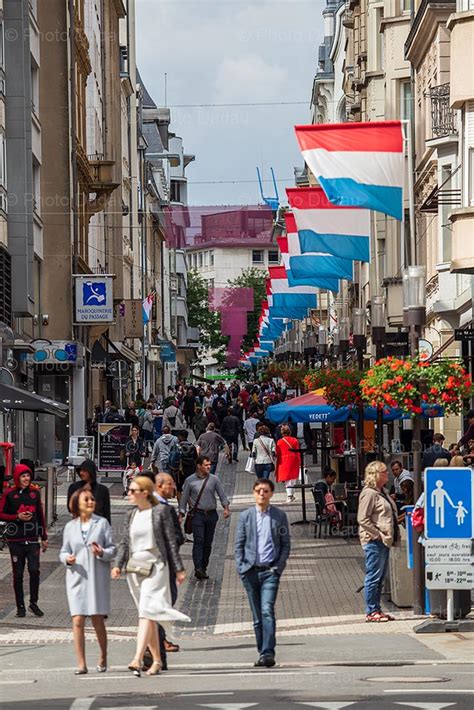 People on the street on Luxembourg National Day – Stock Images Luxembourg