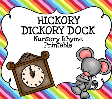 Hickory Dickory Dock Printable – Little Puddins