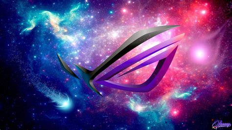 Asus ROG (Republic of Gamers) : Galaxy Themed Logo 4K wallpaper download