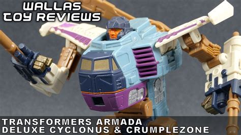 Transformers toy review - Armada Deluxe Cyclonus with Mini-con Crumplezone - YouTube