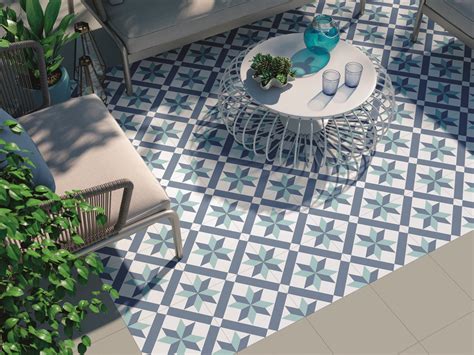 Hanoi Star Patterned Blue Floor Tiles | Tile Mountain | Blue floor tile, Garden tiles, Tile floor