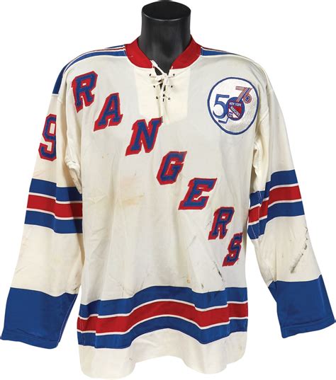 1975-76 Jean Ratelle New York Rangers Game Worn Jersey