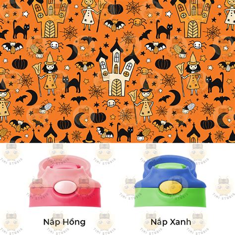 Bình Giữ Nhiệt Cho Bé Chủ Đề Halloween Mẫu 04 - Tỉ Mỉ Studio