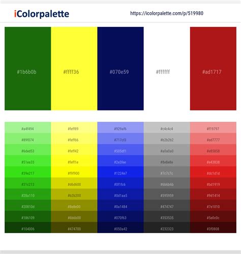 13 Latest Color Schemes with Yellow And Fire Brick Color tone combinations | 2024 | iColorpalette