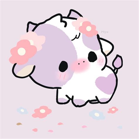 Cute cow 🐄 | Cute easy drawings, Cute cows, Hello kitty drawing