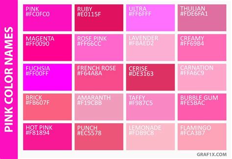 List of Colors with Color Names