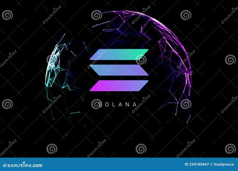 Solana Logo Coin Icon. Isolated Solana Cryptocurrency Token Vector Icon ...