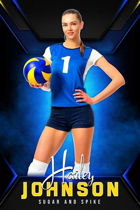 PLAYER BANNER PHOTO TEMPLATE - STANDOUT | Volleyball photography ...