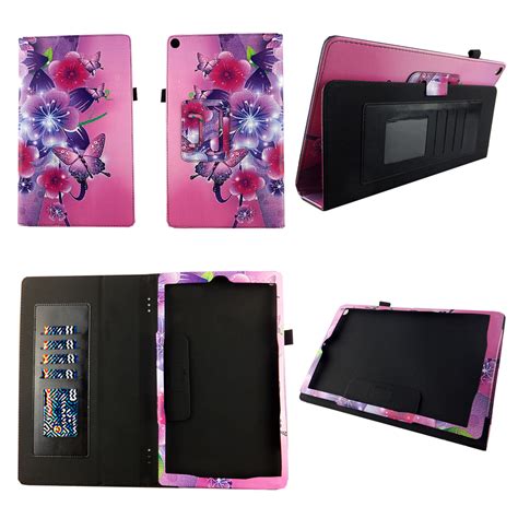 Butterfly Flower Pink Case for Amazon Kindle Fire HD 10 Tablet (7th ...