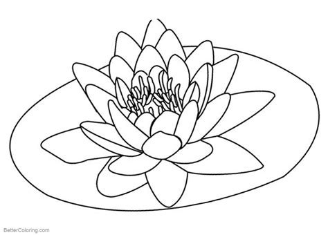 Pond Coloring Pages Lily Pad Flower - Free Printable Coloring Pages