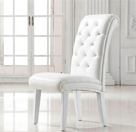 White Leather Dining Chairs Uk - Draw-virtual