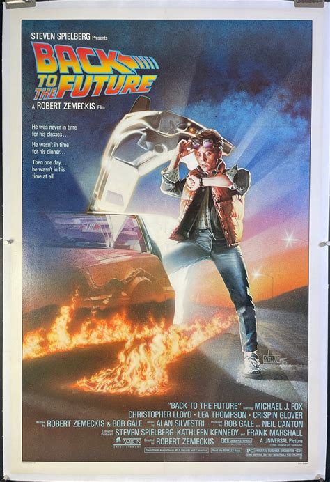 BACK TO THE FUTURE, Original Michael J. Fox Vintage Movie Poster ...