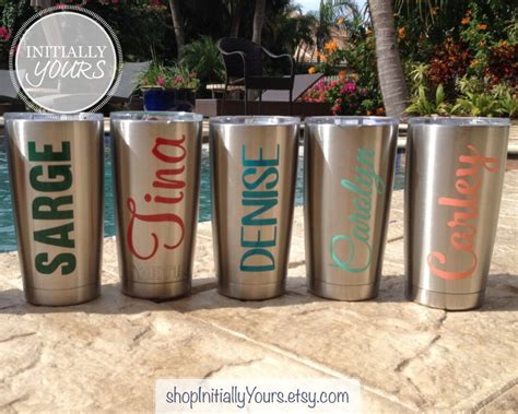 Personalized Decal for 20oz Tumblers Custom Name Vinyl Stickers for Cups DECAL ONLY - Etsy