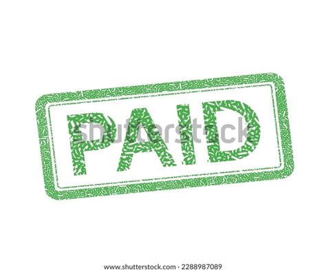 Paid Green Stamp Isolated On White Stock Vector (Royalty Free) 2288987089 | Shutterstock