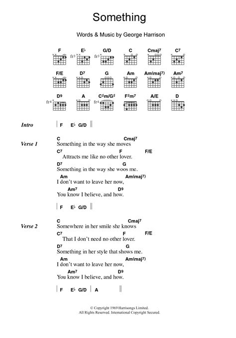 Something by The Beatles - Guitar Chords/Lyrics - Guitar Instructor