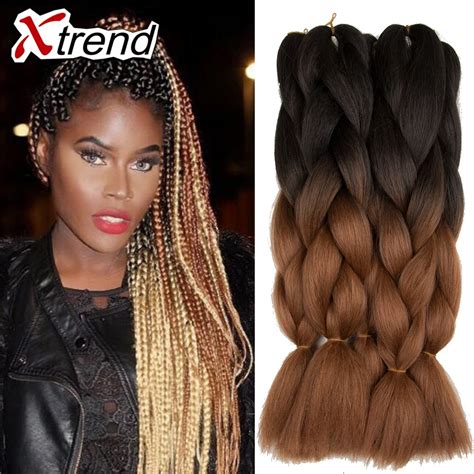 Xpression Kanekalon Braiding Hair Sliver Grey Two Tone Ombre Kanekalon Jumbo Braiding Hair ...