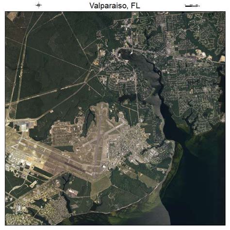 Aerial Photography Map of Valparaiso, FL Florida